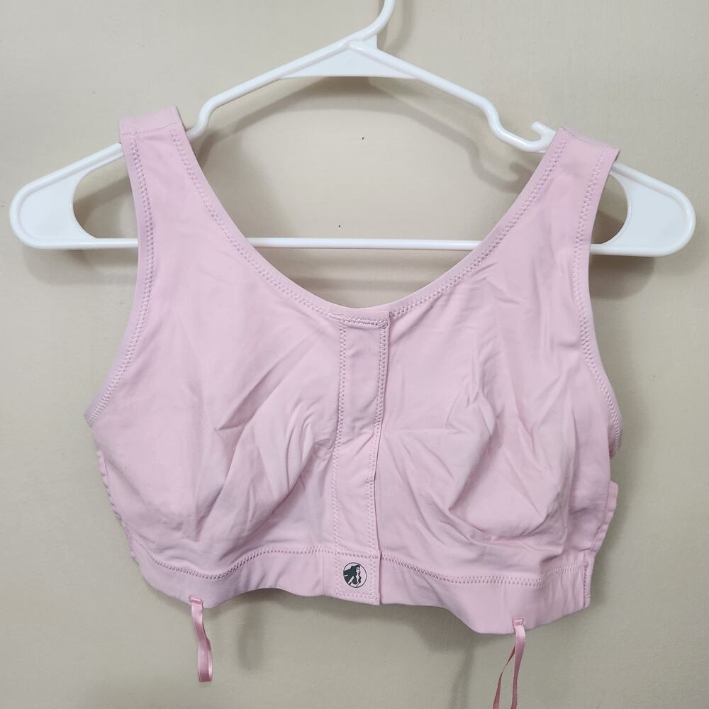 Masthead Pink Surgical Bra Elizabeth 042 Front Closure Adjustable Mastectomy L